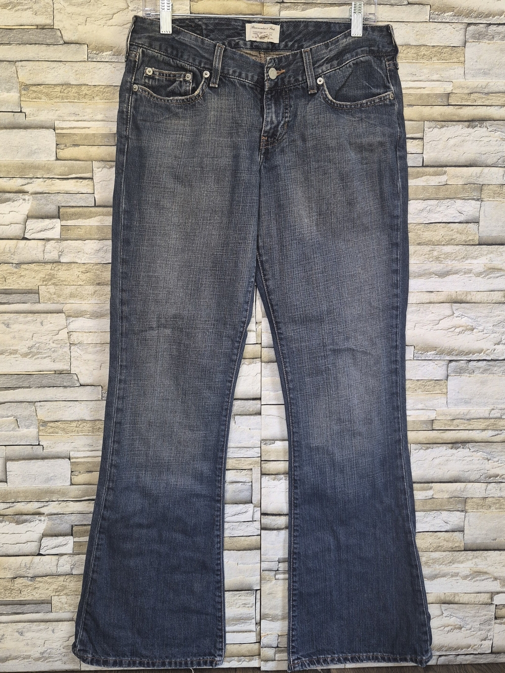 ​Abercrombie & Fitch Flare Jeans Women 6 L Dark Wash Y2K Low Rise Denim Ret​​ro